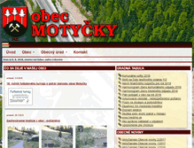 Tablet Screenshot of motycky.sk